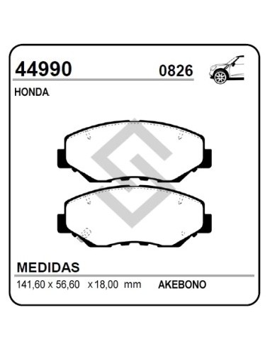 Im Past. Freno Del. Honda Accord Viii / Accord Viii Tourer 03/... / Cr-v Ii 2.0 02/...