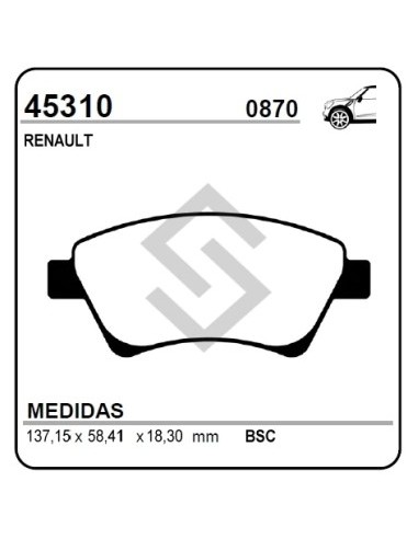 Rt Past. Freno Del. Laguna Ii / Megane Ii / Scenic Ii  02/...