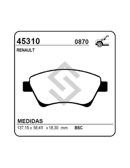 Rt Past. Freno Del. Laguna Ii / Megane Ii / Scenic Ii  02/...