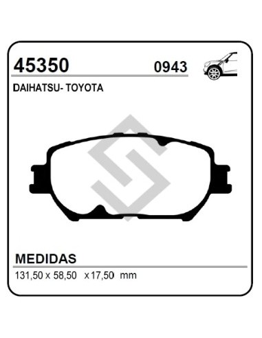 Im Past. Freno Del. Toyota Camry 00/... - Daihatsu Altis 00/...