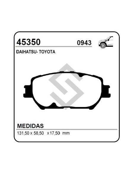 Im Past. Freno Del. Toyota Camry 00/... - Daihatsu Altis 00/...
