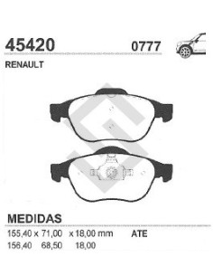 Rt Past. Freno Del. Laguna I / Grand Tour 2.9 V6 - 01/...