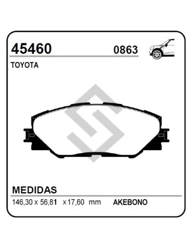**im Past. Freno Del. Toyota Rav4 05/...