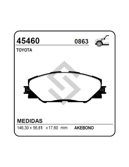 **im Past. Freno Del. Toyota Rav4 05/...