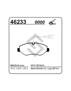 Im Past. Freno Del. M.benz Sprinter / Iveco Daily 55 06/... C/sensor