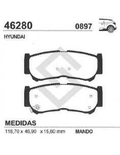Im Past. Freno Tras. Hyundai Santa Fe 06/...
