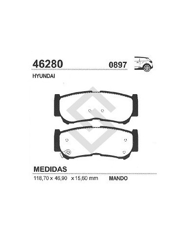 Im Past. Freno Tras. Hyundai Santa Fe 06/...