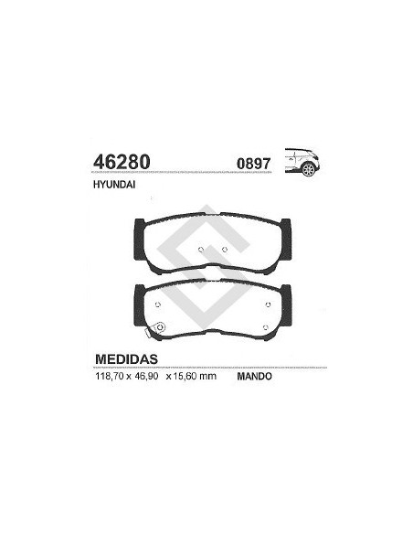 Im Past. Freno Tras. Hyundai Santa Fe 06/...