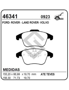 Fd Past. Freno Del. Mondeo 07/... S-max 06/10 - Freelander 06/10 -