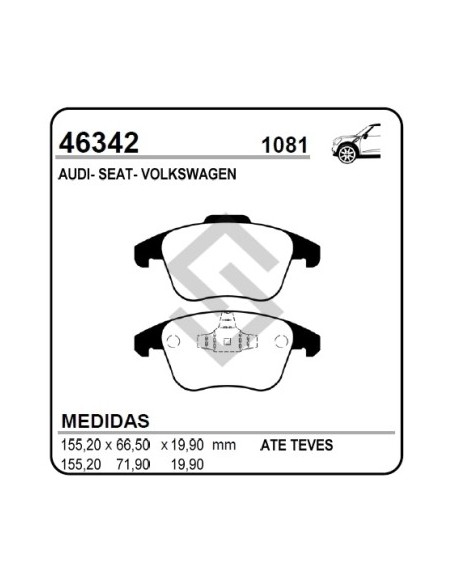 Vw Past. Freno Del. Tiguan 09/... Sharan Ii 07/... Q3 07/...