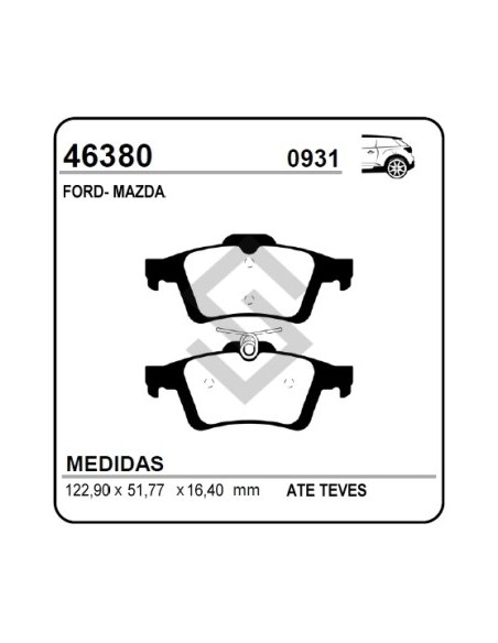 Fd Past. Freno Tras. C-max 07/... - Focus C-max 03/... - Mazda 5 05/...