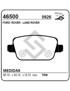 **fd Past. Freno Tras. Mondeo 07/... Kuga 08/... Freelander 06/...