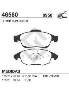 Vr Past. Freno Del. C4 Grand Picasso / Partner / Berlingo / Scenic / Megane  / Fluence