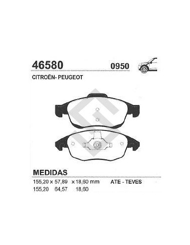Vr Past. Freno Del. C4 Grand Picasso / Partner / Berlingo / Scenic / Megane  / Fluence