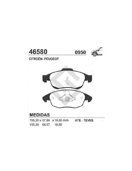 Vr Past. Freno Del. C4 Grand Picasso / Partner / Berlingo / Scenic / Megane  / Fluence