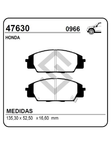 Im Past. Freno Del. New Civic 00/... Acura 00/...