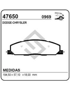 **im Past. Freno Tras. Dodge Ram 2500 / 3500 09/... - C/sensor Sonoro