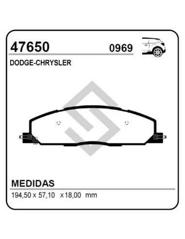 **im Past. Freno Tras. Dodge Ram 2500 / 3500 09/... - C/sensor Sonoro