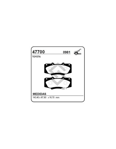 Im Past. Freno Del. Toyota Hilux 08/... / Sw 4 08/...