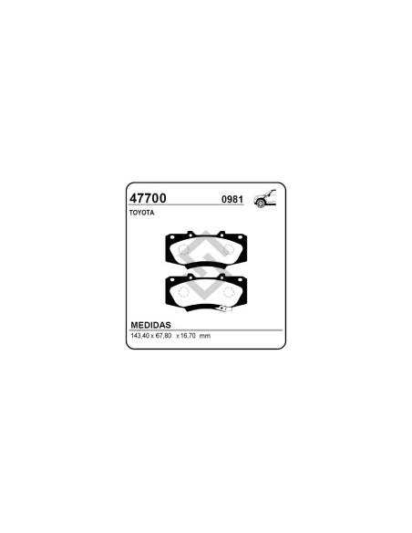 Im Past. Freno Del. Toyota Hilux 08/... / Sw 4 08/...
