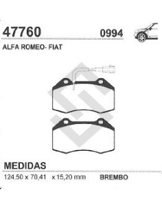 Ft Past. Freno Del. Grande Punto 10/... - A.romeo Mito 08/09