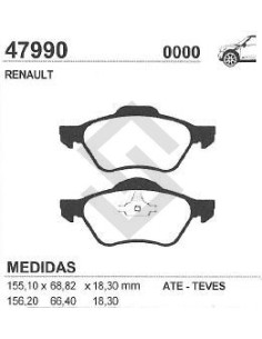 Rt Past. Freno Del. Megane 05/... Laguna 07/...