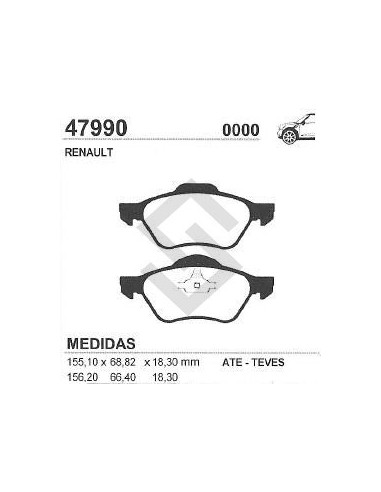 Rt Past. Freno Del. Megane 05/... Laguna 07/...