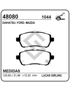 Fd Past. Freno Del. Fiesta Kinetic 10/... Sirion 09/...