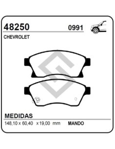 **ch Past. Freno Del. Cruze Ii 10/... / Sonic 12/... Tracker 10/...