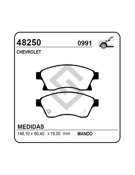 **ch Past. Freno Del. Cruze Ii 10/... / Sonic 12/... Tracker 10/...