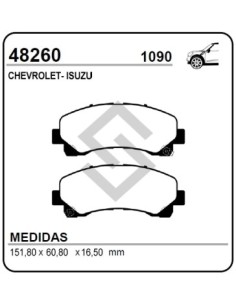 Ch Past. Freno Del. D-max 09/... / S-10 2.4-2.8 12/... / Trailblazer 12/...