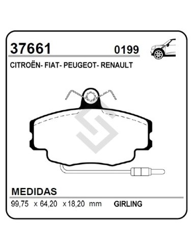 Rt Past. Freno Del. Expres / Fuego / R.11 / R.18 / R.9 Cable Largo