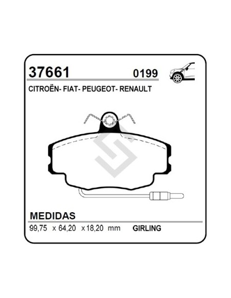 Rt Past. Freno Del. Expres / Fuego / R.11 / R.18 / R.9 Cable Largo