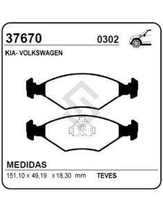 Vw Past. Freno Del. Gacel / Carat / Senda 87/96