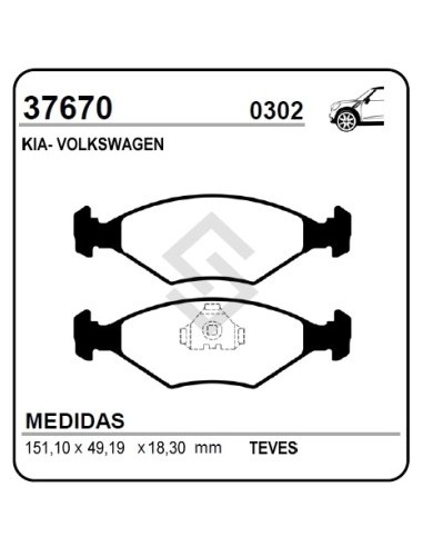 Vw Past. Freno Del. Gacel / Carat / Senda 87/96