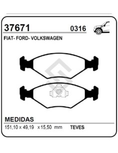 Vr Past. Freno Del. Galaxy / Gol Gti / Quantum