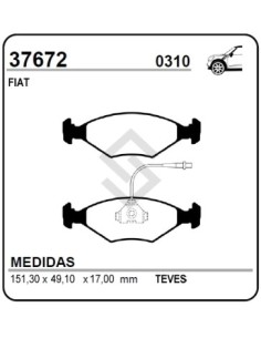 Vr Past. Freno Del. Duna / Regata 85 93/... Cable Corto