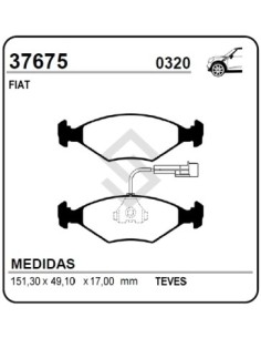 Vr Past. Freno Del. Tempra Oro/plata Y 16v. C/sensores
