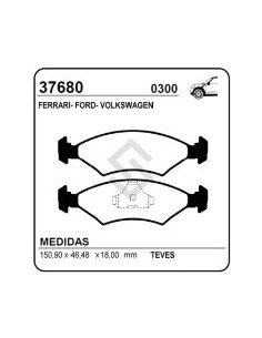 Vr Past. Freno Del. Sierra 1.6 / Escort .../92 / Galaxy 95/98