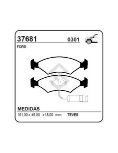 Vr Past. Freno Del. Sierra 85/... 2.3 C/sensores