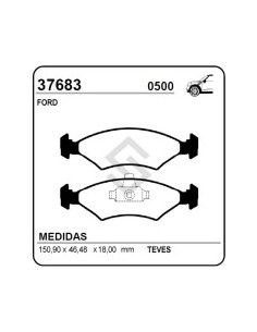 Fd Past. Freno Del. Courier 96/99 / Fiesta Max 06/... / Fiesta 96/99 / Puma