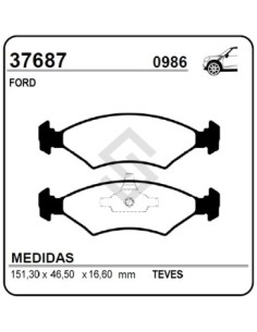 Fd Past. Freno Del. Fiesta Kinetic 10/... / Ka 09/... / Courier 1.6 09/...