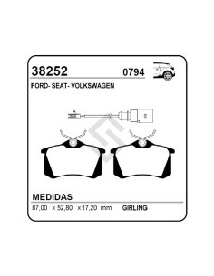 Vw Past. Freno Tras. Sharan 1.8it 20v/1.9/2.8 95/... / Seat Leon 1.8/1.9 03/...