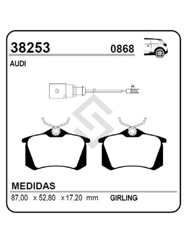Im Past. Freno Tras. Audi A4 00/04 - Rs4 Quattro 99/...