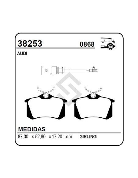 Im Past. Freno Tras. Audi A4 00/04 - Rs4 Quattro 99/...