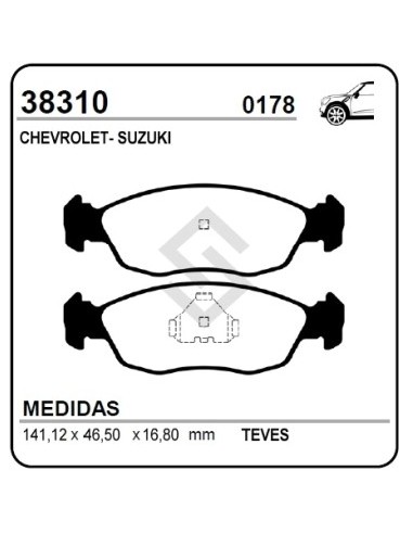 Vr Past. Freno Del. Corsa / Omega / Astra / Calibra 9094 / Tigra 99/...