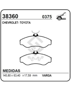 Vr Past. Freno Del. Blazer 95/... / S-10 - Hilux 05/...