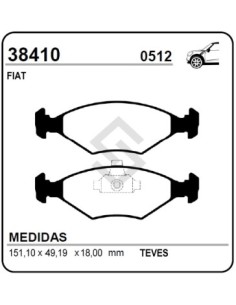 Ft Past. Freno Del. Palio / Siena M/n - S/sensor Metalico