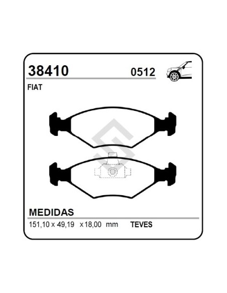 Ft Past. Freno Del. Palio / Siena M/n - S/sensor Metalico