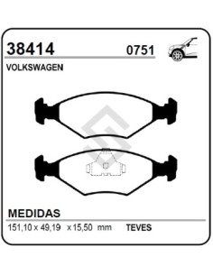 Vw Past. Freno Del. Gol / Gol Country 03/...